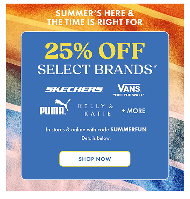 25% off Select Brands | Shop Now