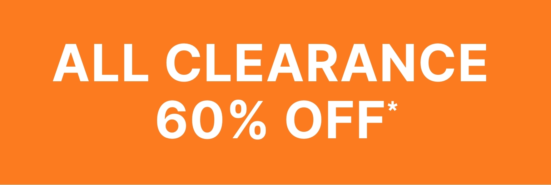 60% off All Clearance