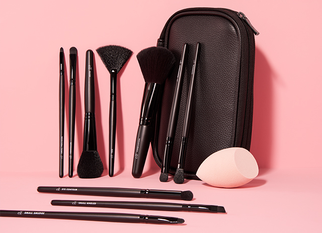 Full Face & Eye Makeup Brush Set with Travel Case