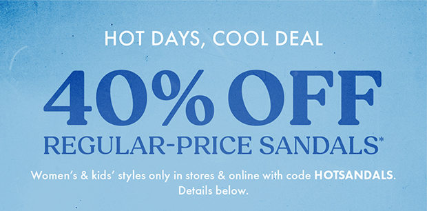 40% Off Regular-Priced Sandals