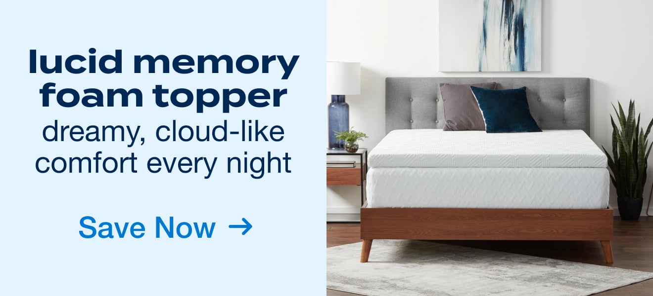 Lucid 4 Inch Gel and Aloe Memory Foam Topper