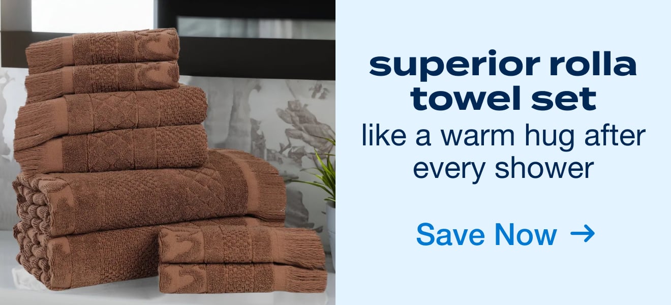 Superior Rolla Cotton Geometric Jacquard Plush Soft 8 Piece Towel Set