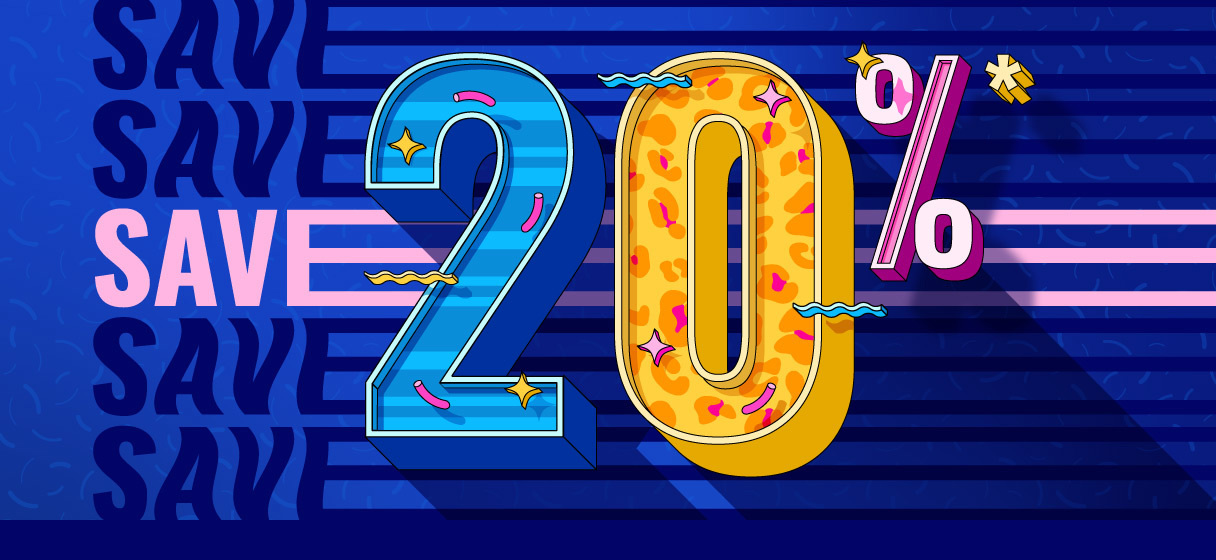 Save 20% banner