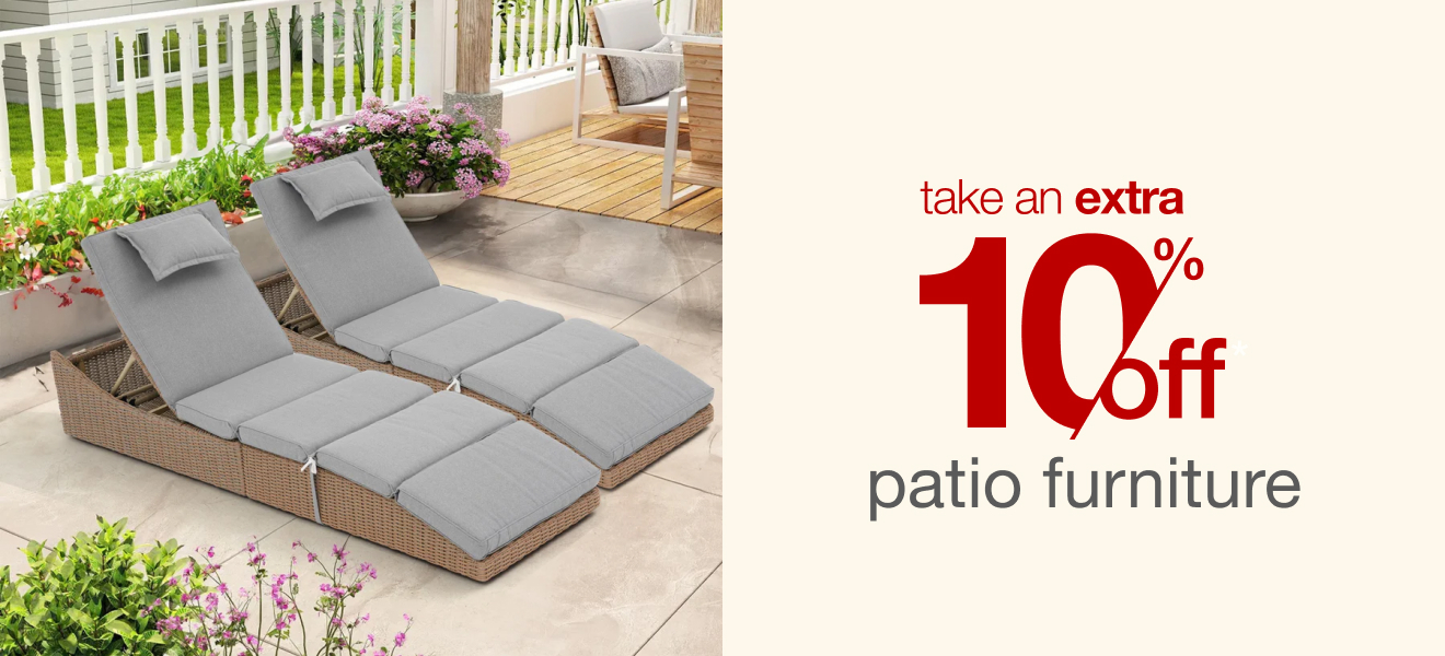Extra 10% off Patio Furniture