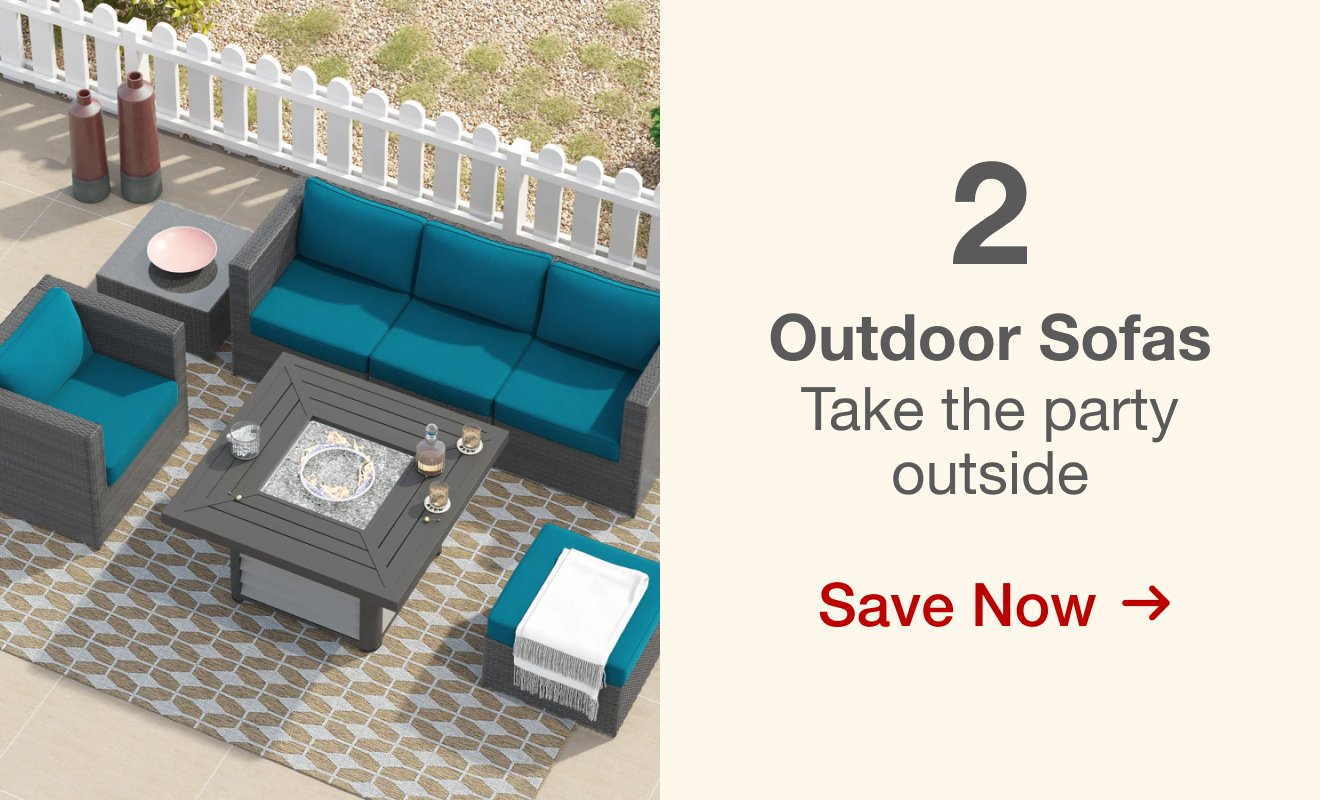Extra 10% Off Select Outdoor Sofas