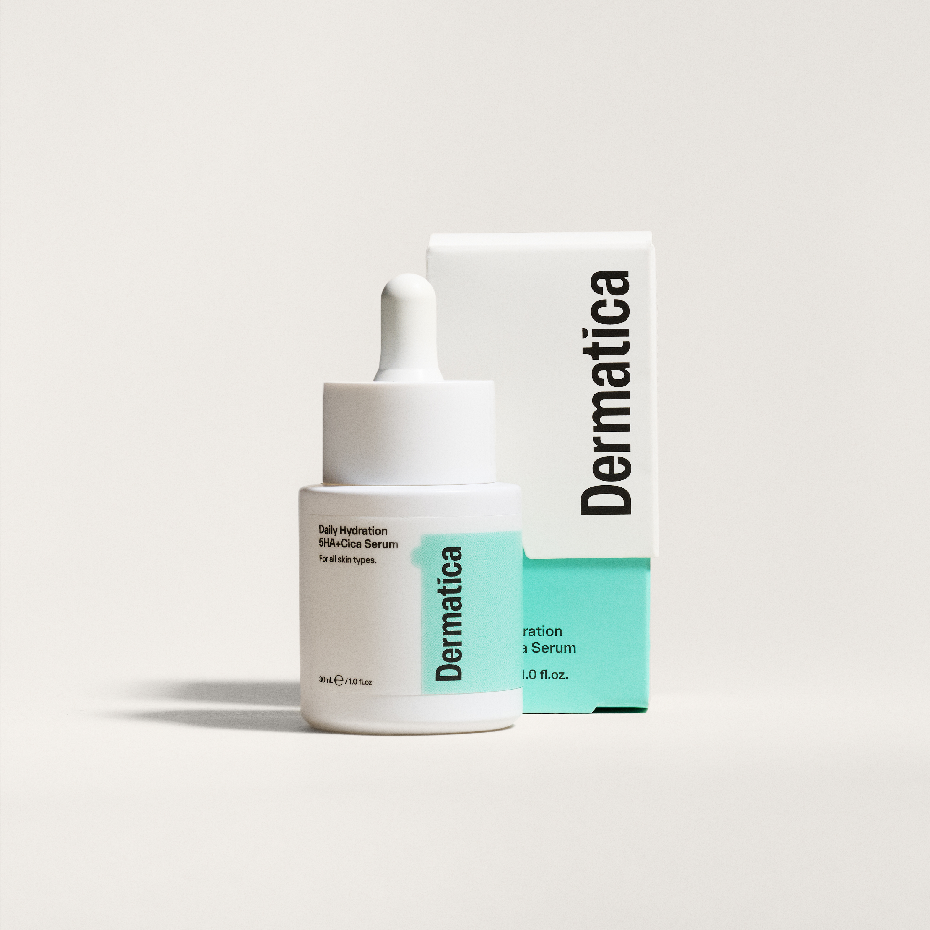 Five‑Molecular‑Weight Hyaluronic Acid + Cica Serum | Daily Barrier Support & Refreshing Hydration by Dermatica | Lightweight, Oil-Free Hydration