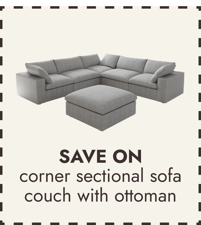 Corner Sectional Sofa Couch with Ottoman