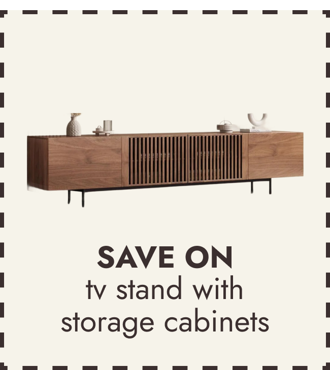 TV Stand with 4 Doors Storage Cabinets