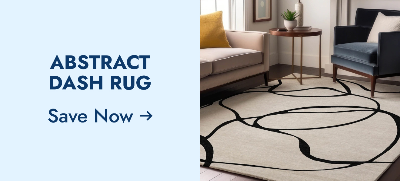 Washable Abstract Dash Rug