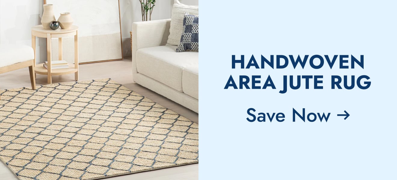 Home Conservatory Tiles Handwoven Jute Area Rug