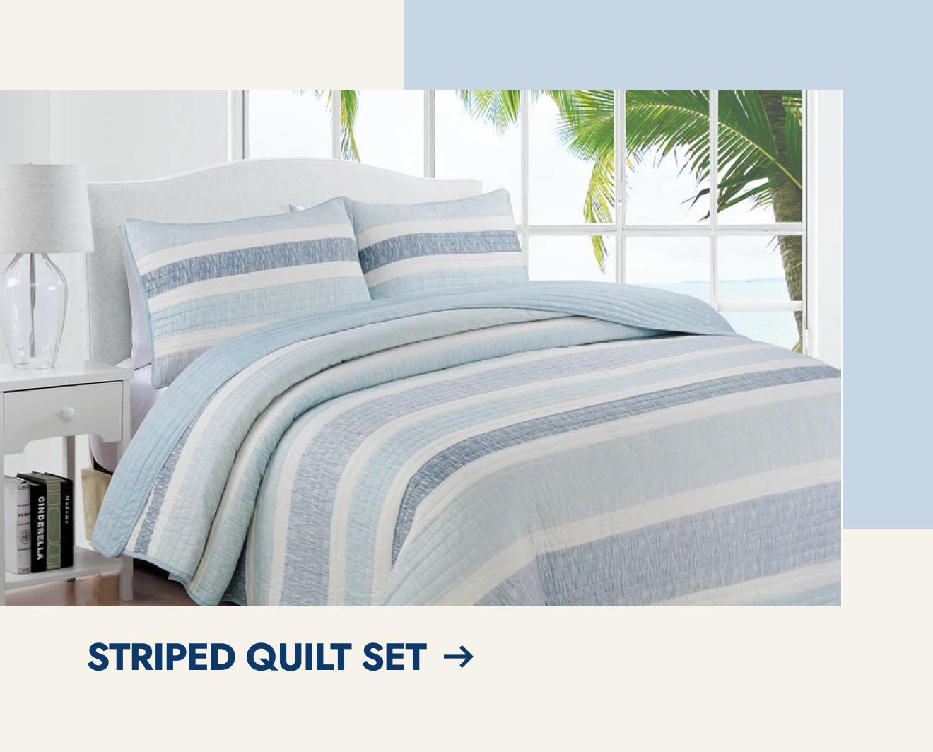 Estate Collection Delray Striped Quilt Set