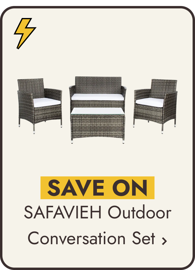 SAFAVIEH Outdoor Bandele 4-Piece Conversation Patio Set