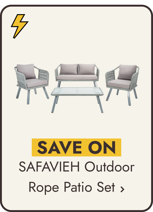 SAFAVIEH Outdoor Living Torsla 4-Piece Rope Patio Set