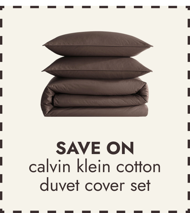 Calvin Klein Washed Percale Solid Cotton Duvet Cover Set