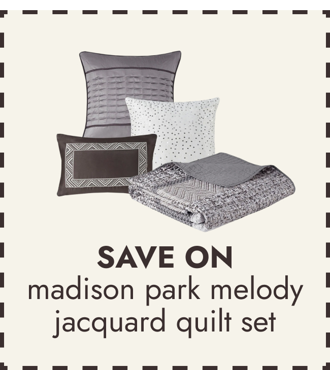 Madison Park Melody 6 Piece Reversible Jacquard Quilt Set with Throw Pillows