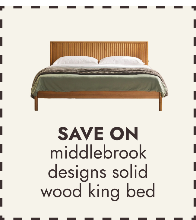 Middlebrook Designs Transitional Solid Wood King Bed
