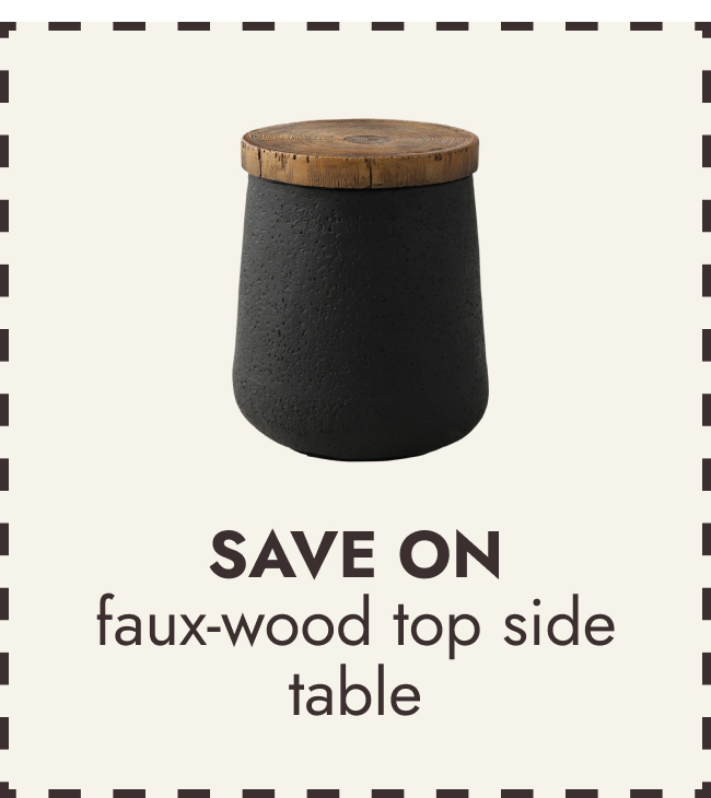 COSIEST Faux-Wood Top Side Table