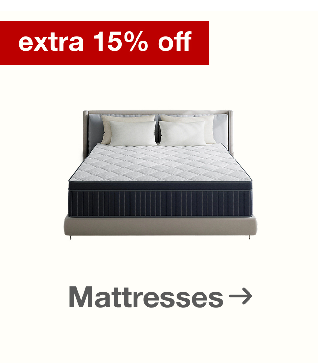 Extra 15% off Select Mattresses