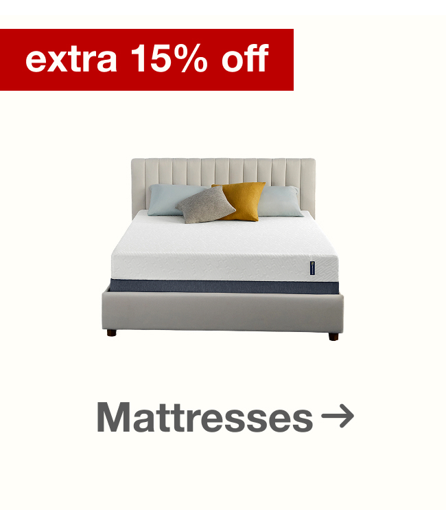 Extra 15% off Select Mattresses