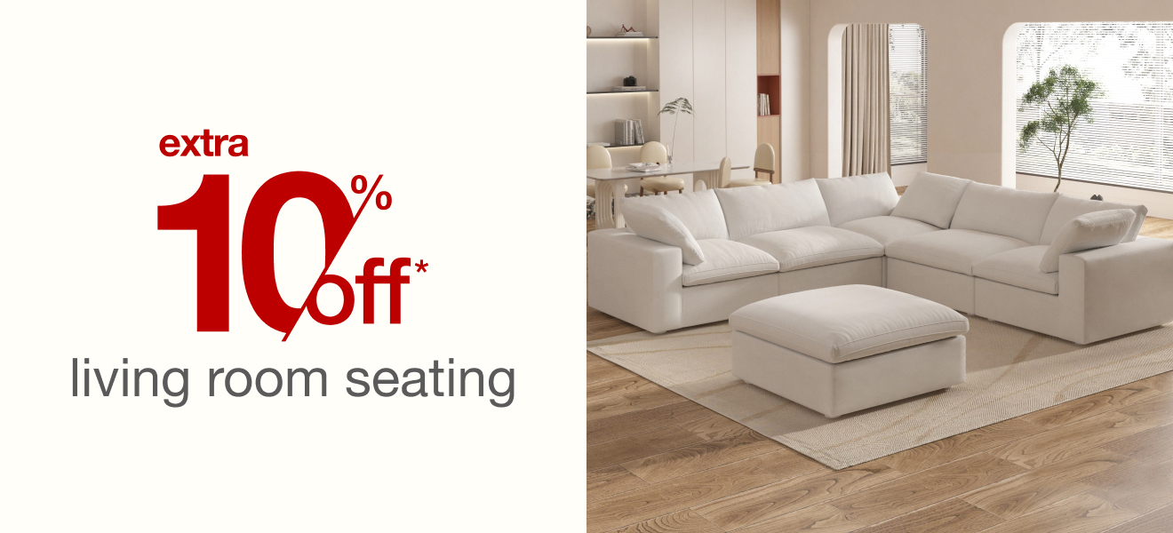 Exra 10% off Select Living Room Seating