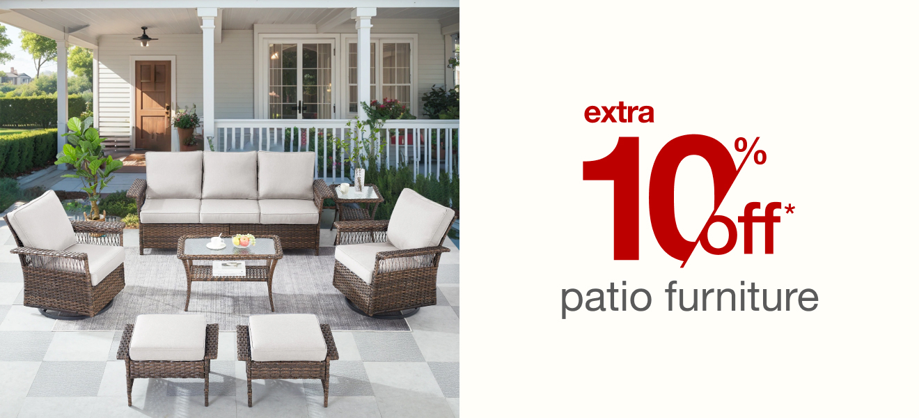 Extra 10% off Select Patio Furniture