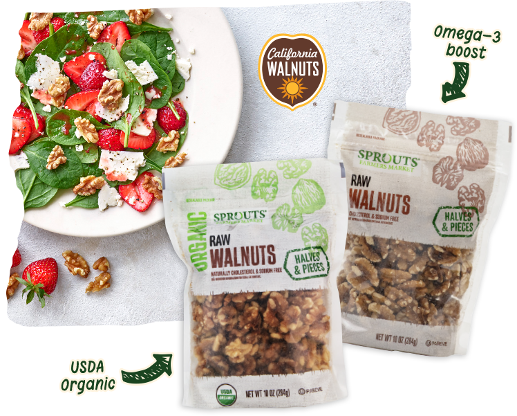 Sprouts Raw Walnuts and Sprouts Organic Raw Walnuts