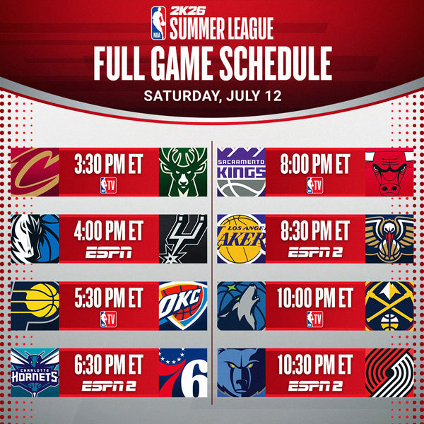 Saturday schedule