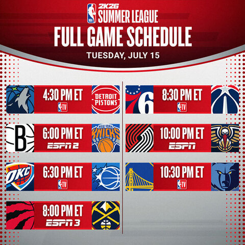 Today's schedule