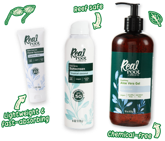 real root, reef safe, chemical-free
