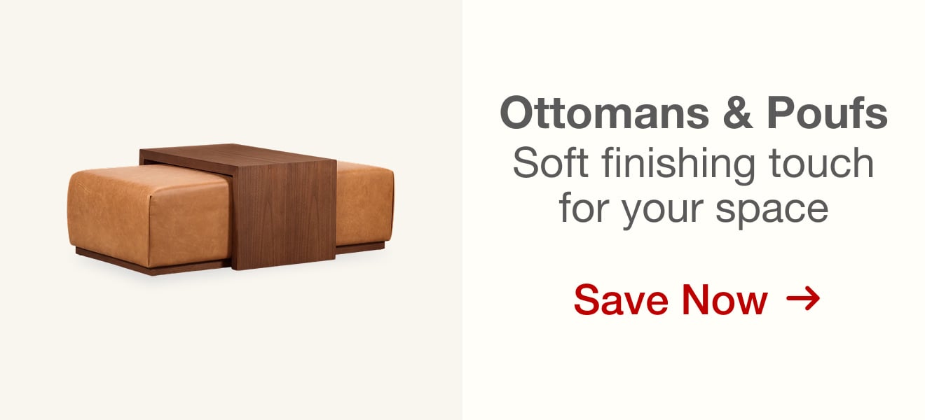Extra 10% off Select Ottomans and Poufs