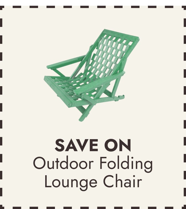 Aspen Outdoor Folding Lounge Chair with Removable Cushion