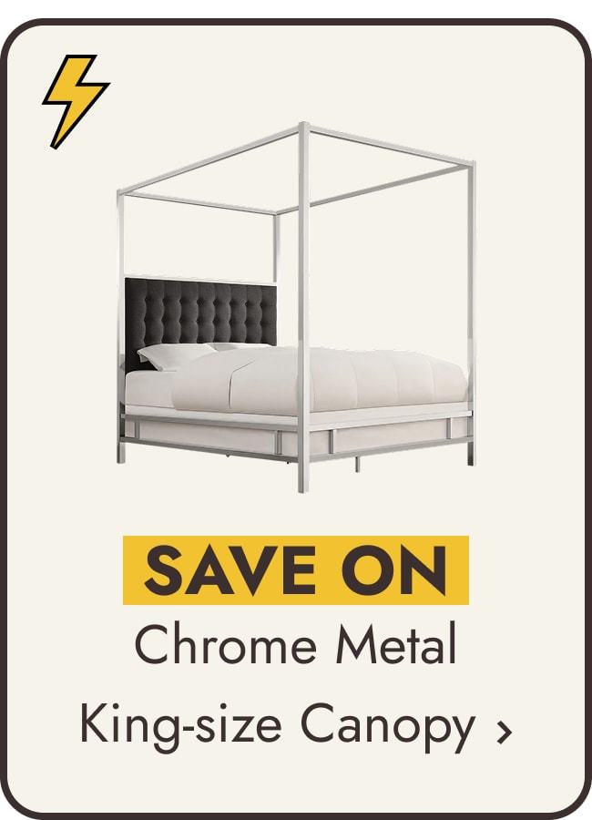 Solivita King-size Canopy Chrome Metal Poster Bed by iNSPIRE Q Bold
