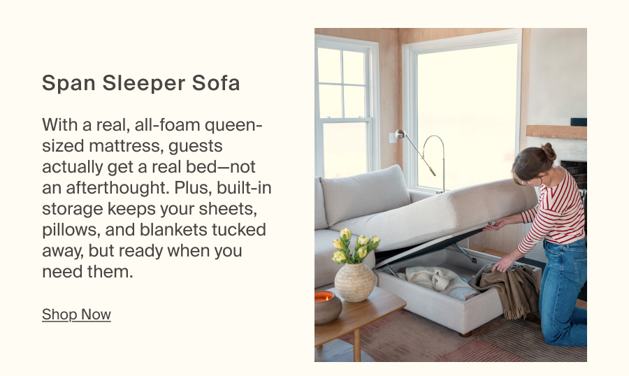 Span Sleeper Storage Sectional