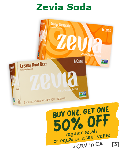 Zevia Soda - Buy one, get one 50% off regular retail of equal or lesser value
