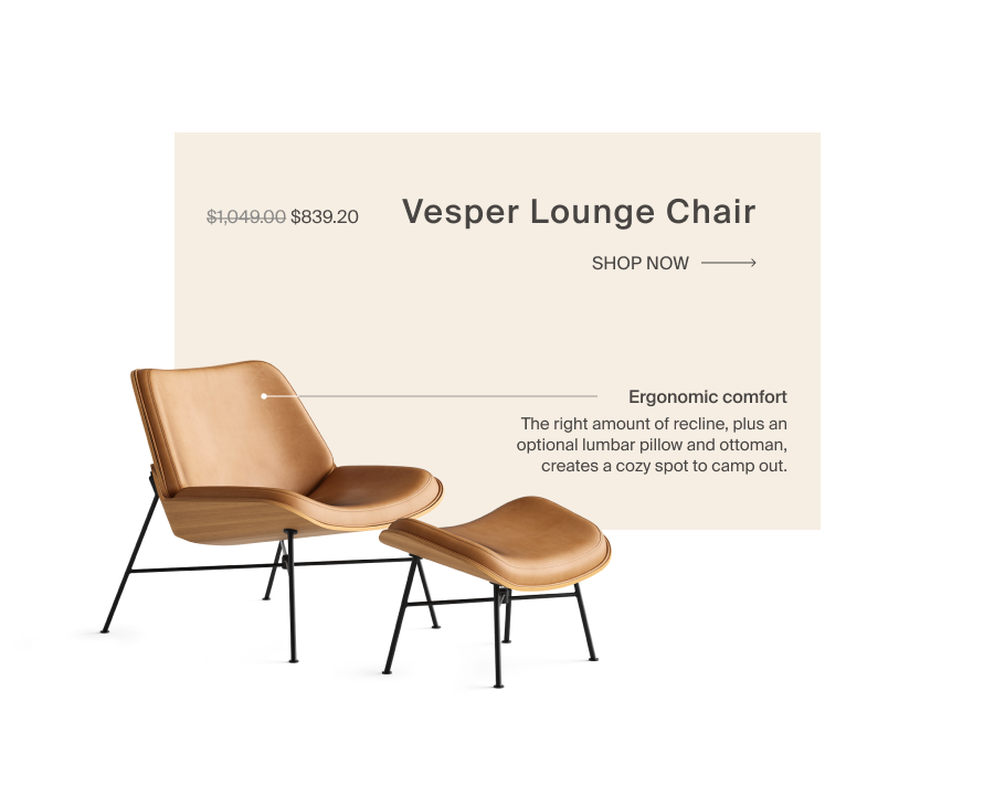 Vesper Leather Lounge Chair