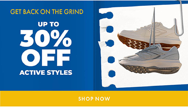 Up to 30% off Active Styles | Shop Now