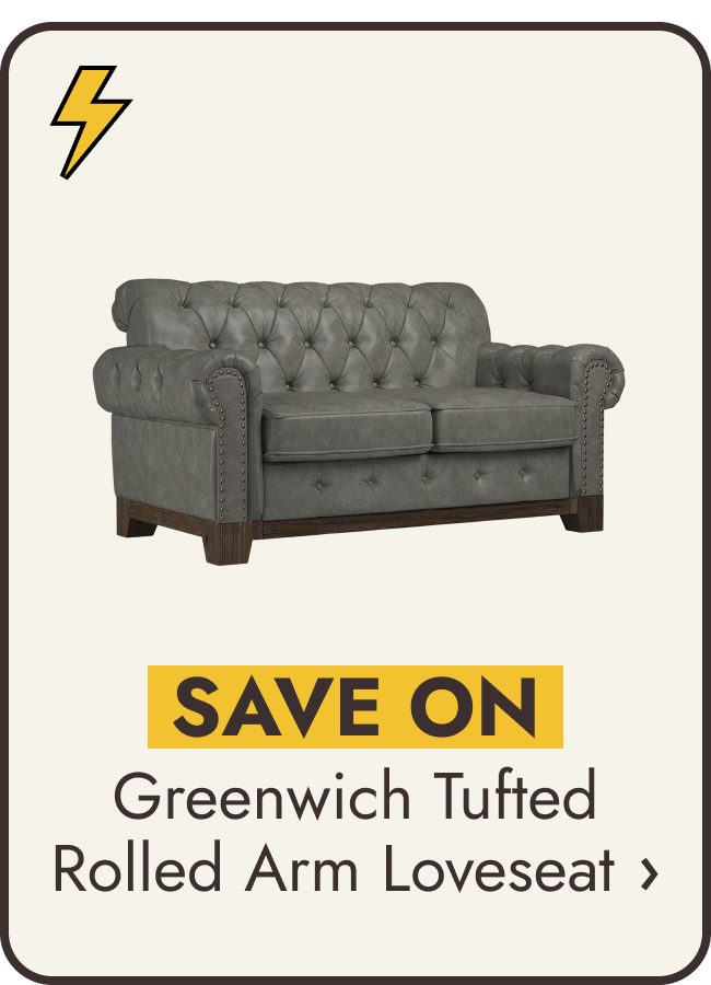 Greenwich Tufted Rolled Arm Nailhead Chesterfield Loveseat by iNSPIRE Q Artisan