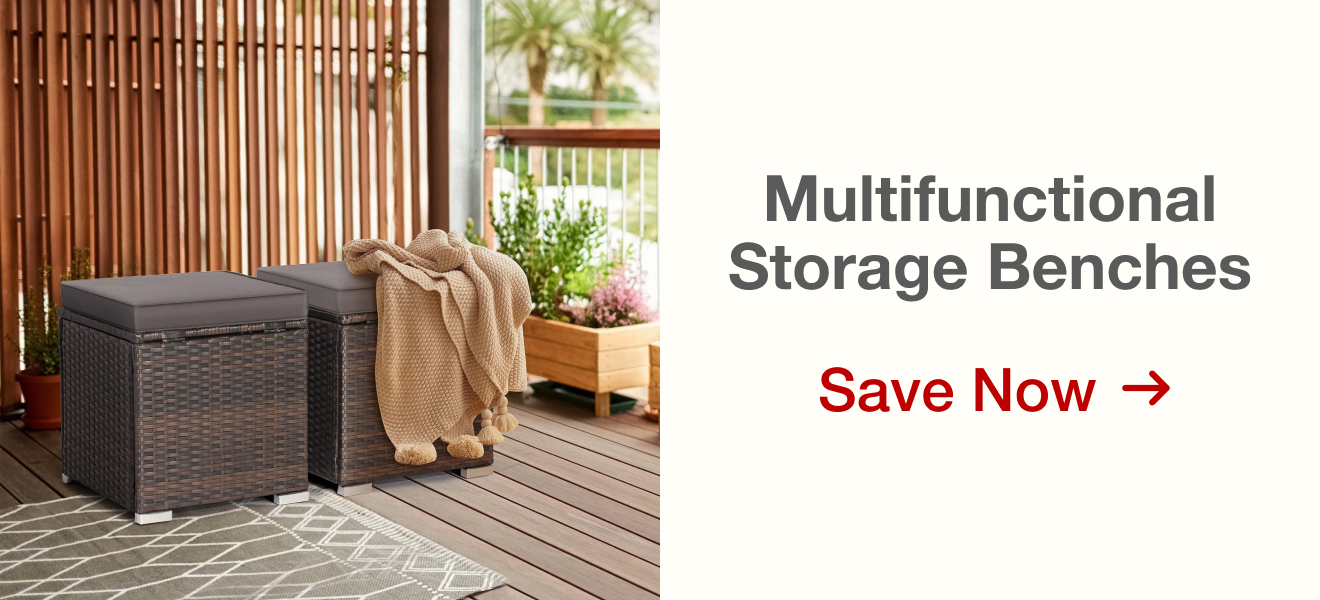 Outdoor Storage Benches on Sale