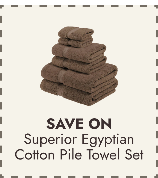 Superior Egyptian Cotton Pile Heavyweight 6-Piece Towel Set