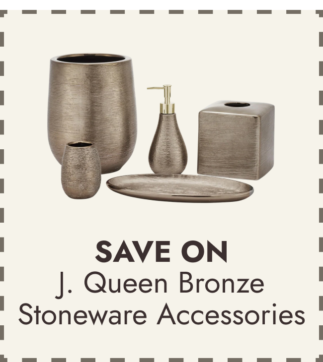 J. Queen New York Princess Bronze Stoneware Bathroom Accessories