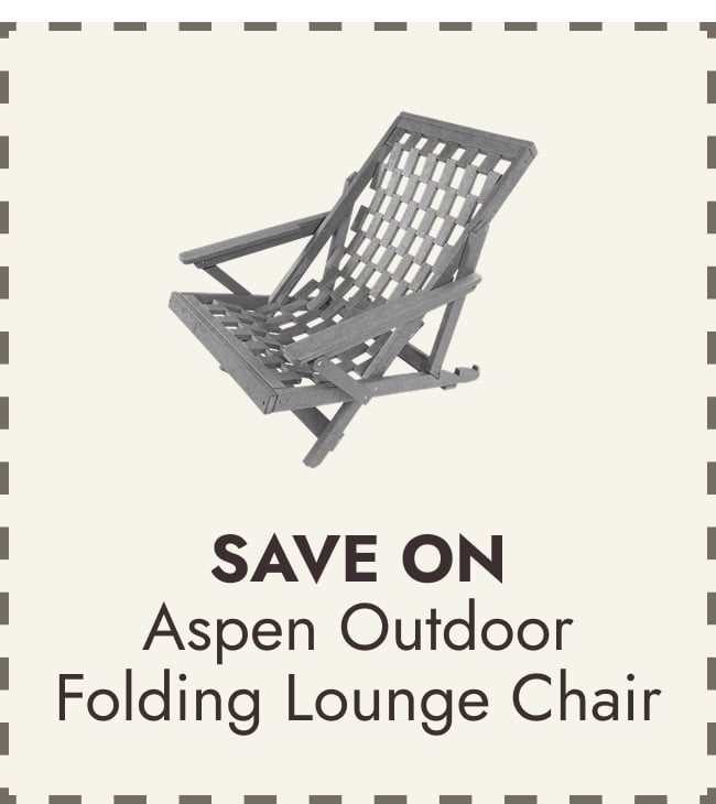 Aspen Fully Assembled All-Weather HDPE Outdoor Folding Lounge Chair with Removable Cushion
