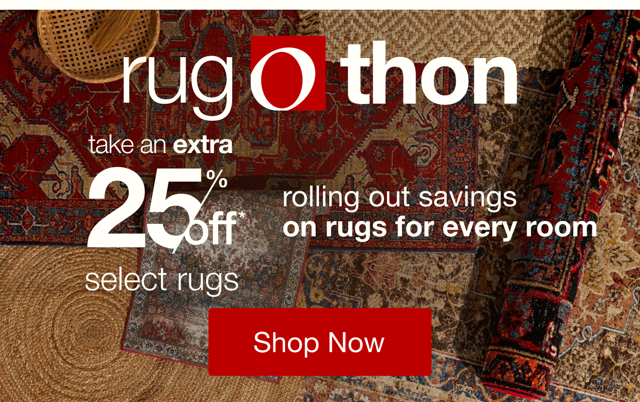 Extra 25% off select Rugs