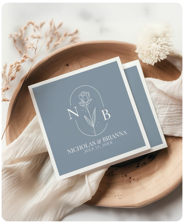 Wedding paper napkin image
