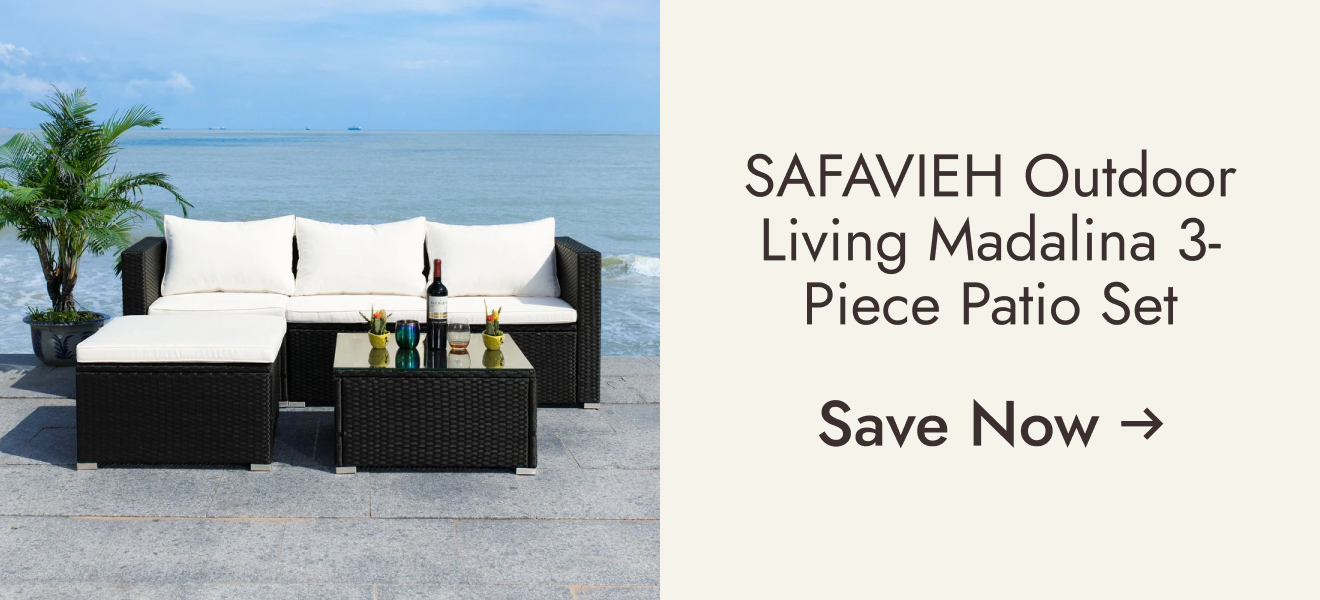 SAFAVIEH Outdoor Living Madalina 3-Piece Patio Set