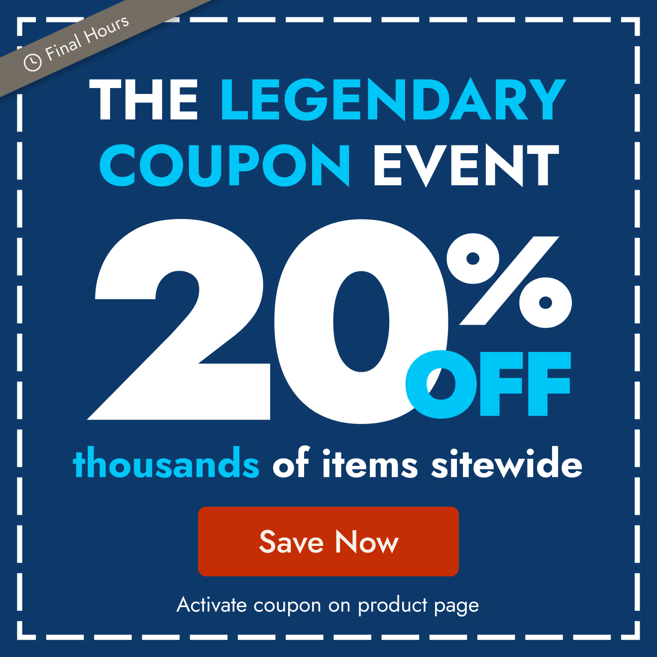 Last call: 20% off thousands of items sitewide
