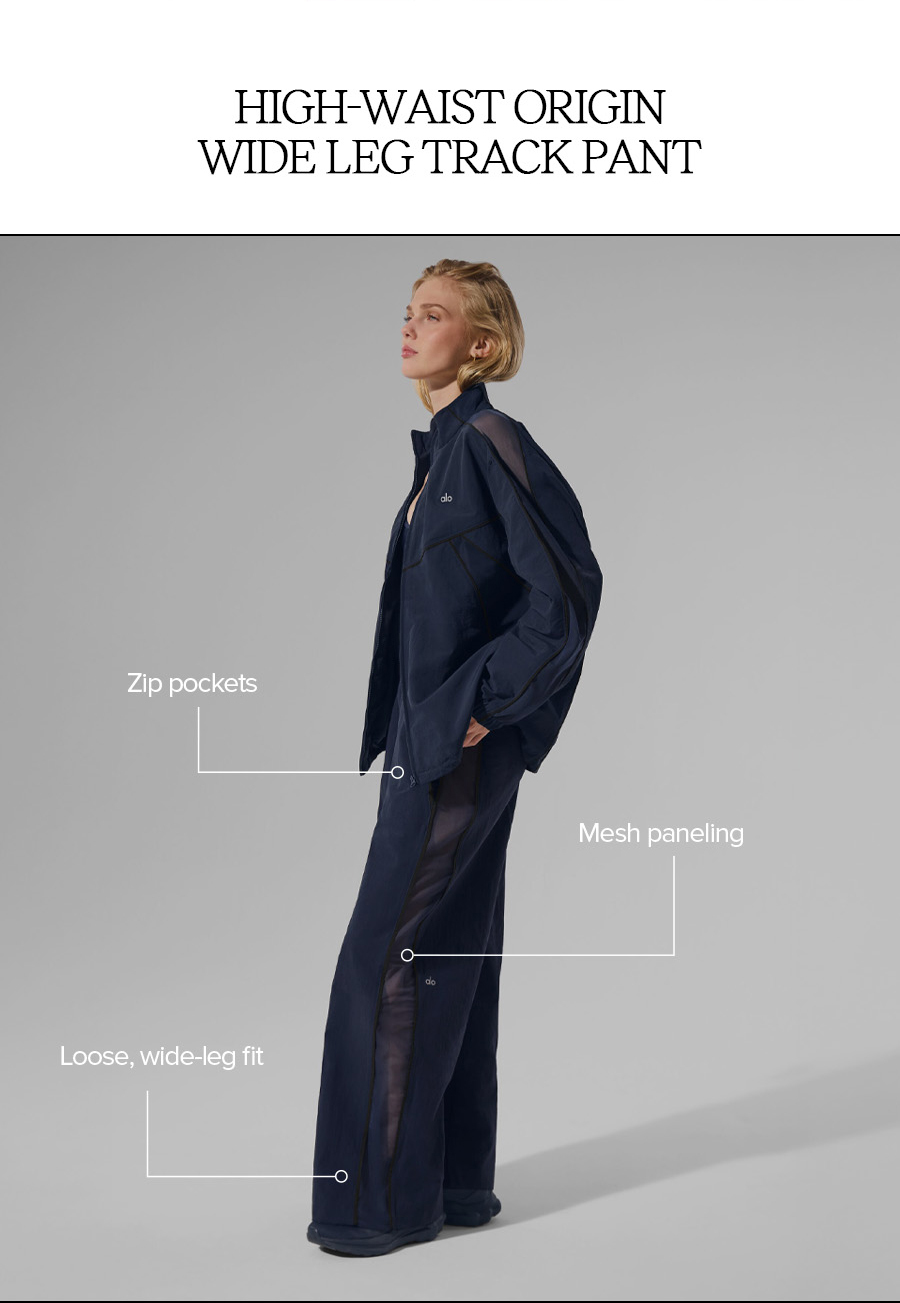 HIGH-WAIST ORIGIN WIDE LEG TRACK PANT