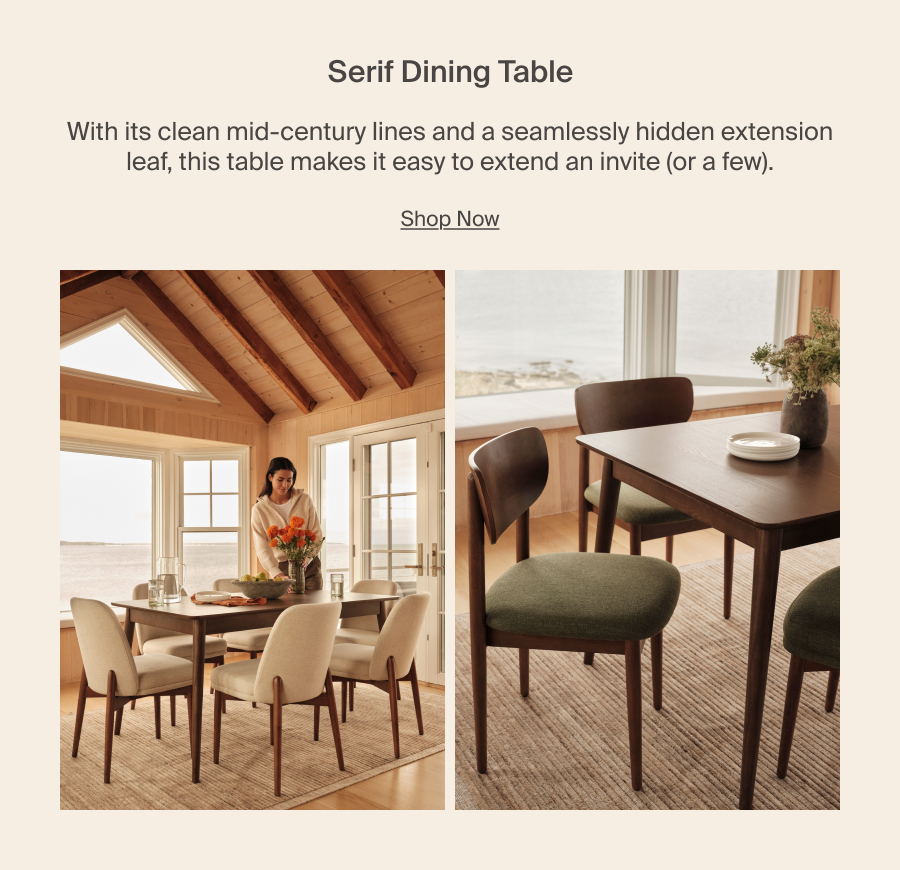 Serif Extendable Dining Table (59 to 79)
