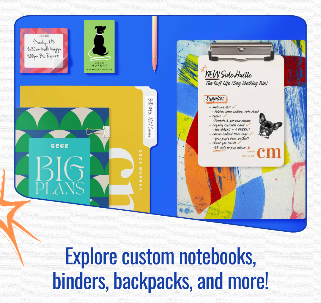 Image of custom school supplies