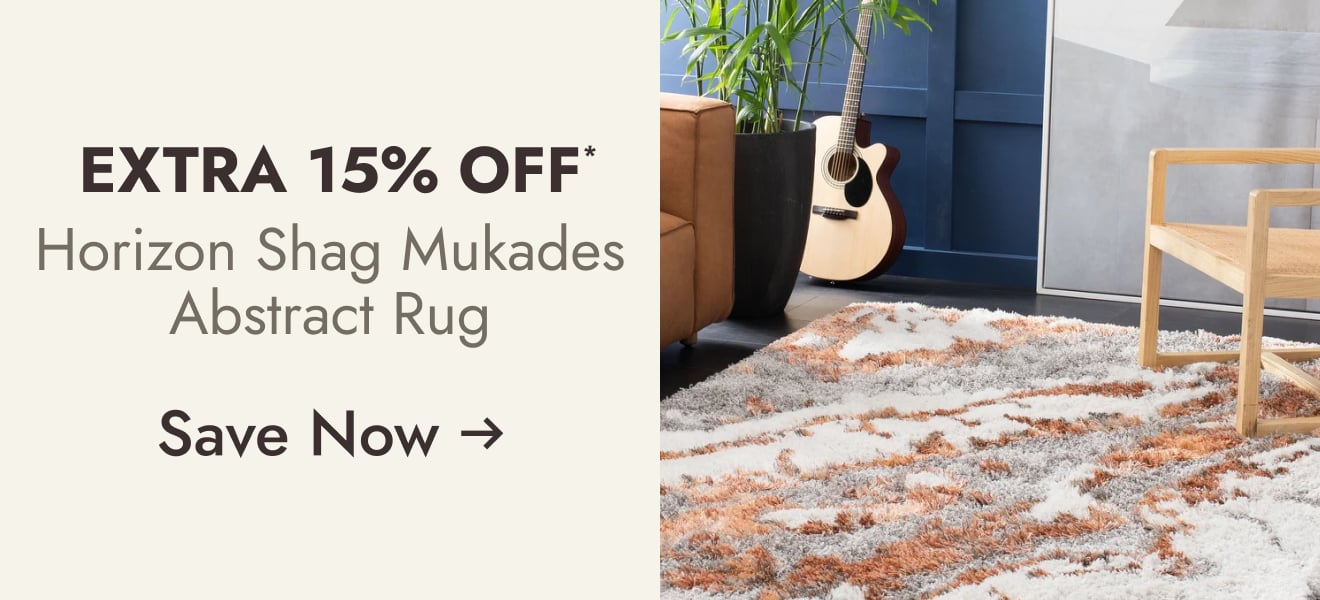 Horizon Shag Mukades Abstract 2.5-inch Thick Rug