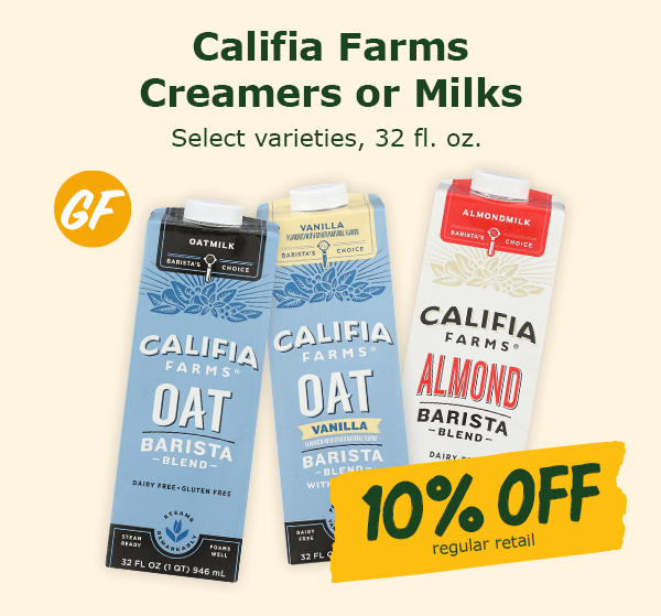 Califia Farms Creamers or Milks (Select varieties, 32 fl. oz.)